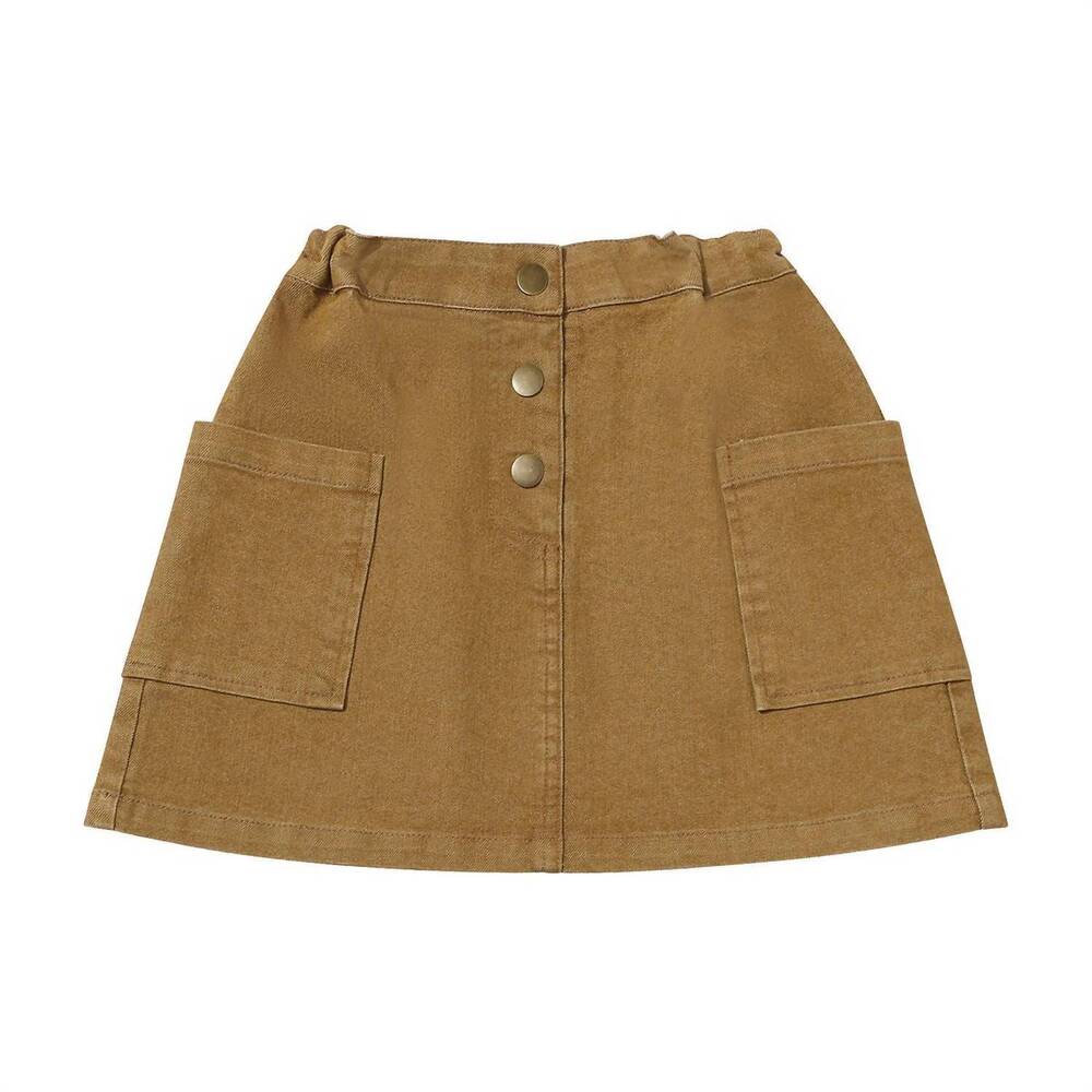 NEW VIGNETTE girl's daphne skirt in dark mustard